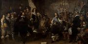 Govert flinck Schutters van de compagnie van kapitein Joan Huydecoper en luitenant Frans Oetgens van Waveren bij het sluiten van de Vrede van Munster oil on canvas